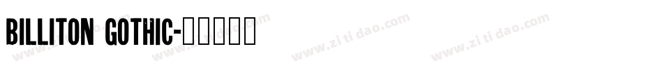 Billiton Gothic字体转换
